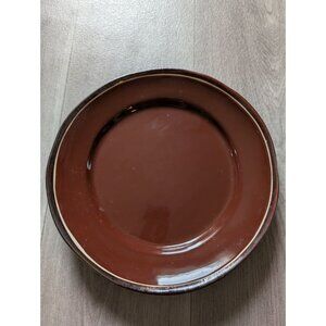 Gibson Elite Brown Ceramic Dinner Plate 11" Dishwasher & Microwave Safe